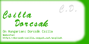csilla dorcsak business card