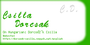 csilla dorcsak business card